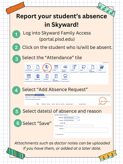 Report student absences in Skyward